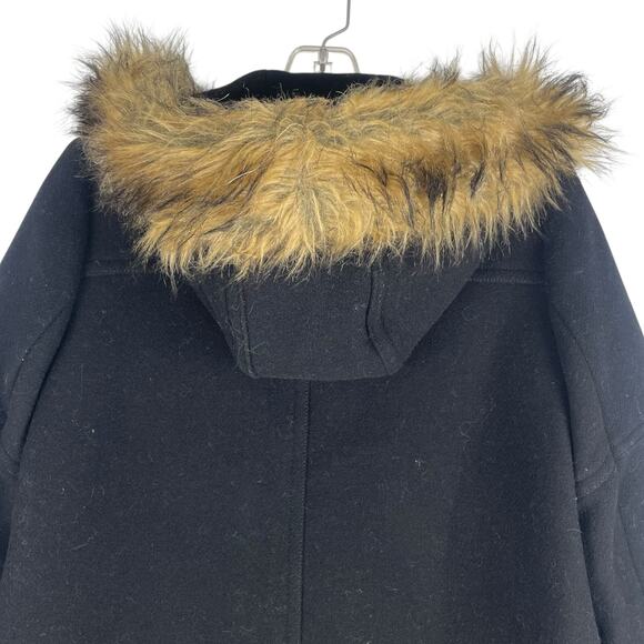 J. Crew Italian Stadium Cloth Wool Chateau Parka Coat Black Size 4P - Picture 9 of 12
